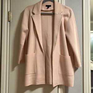 JCREW baby pink sweater blazer size small